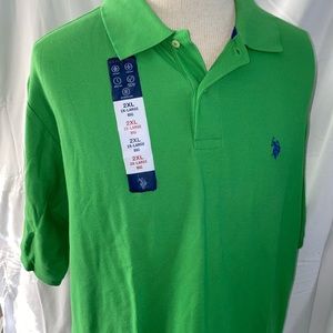 US Polo Assn Green Pique Polo 2XL Big